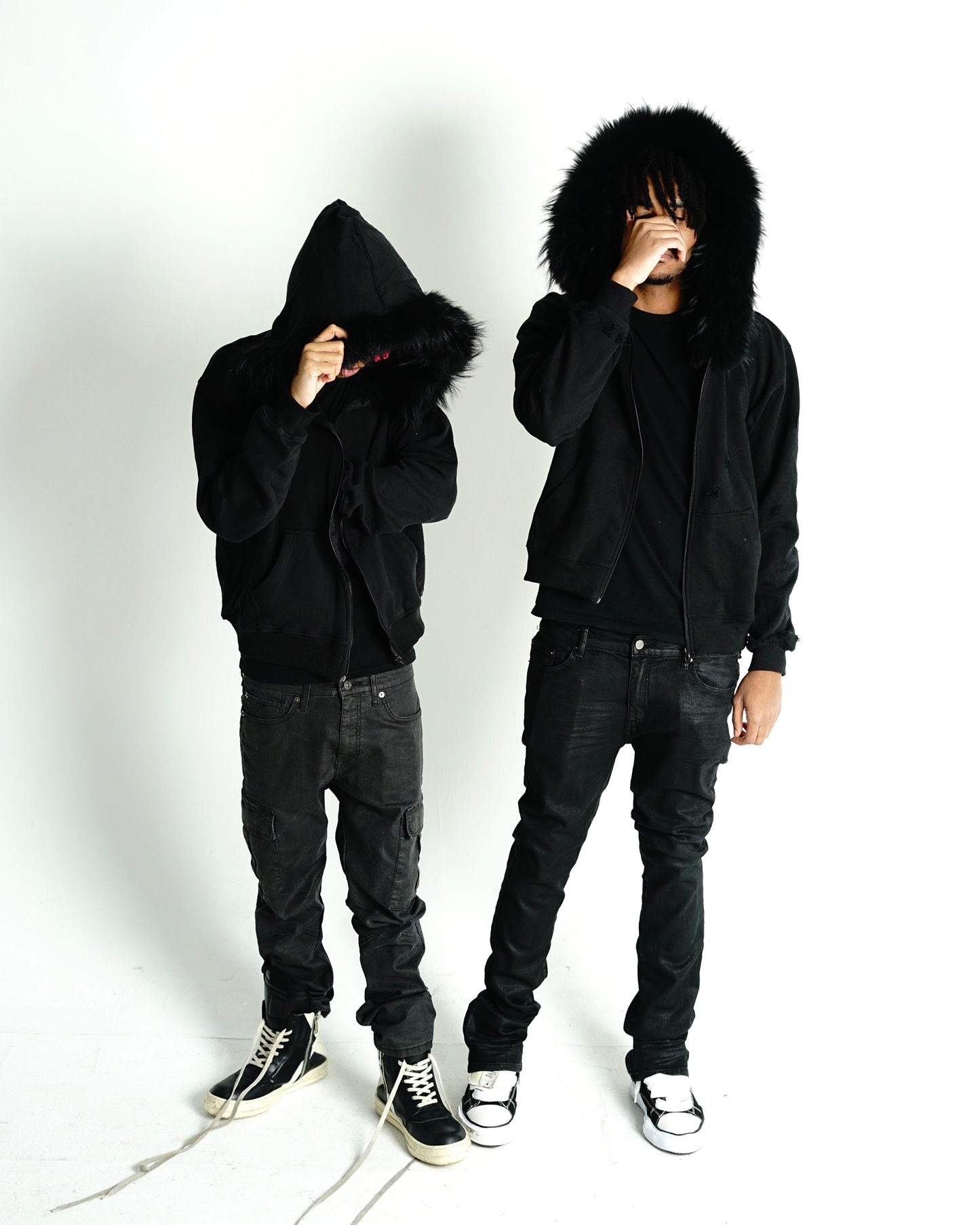 Premade (BLACK) Eskimo Fur Hoodies