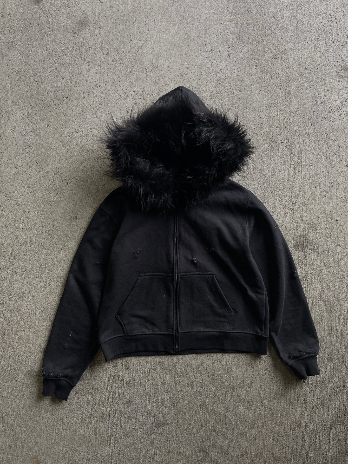 Premade (BLACK) Eskimo Fur Hoodies