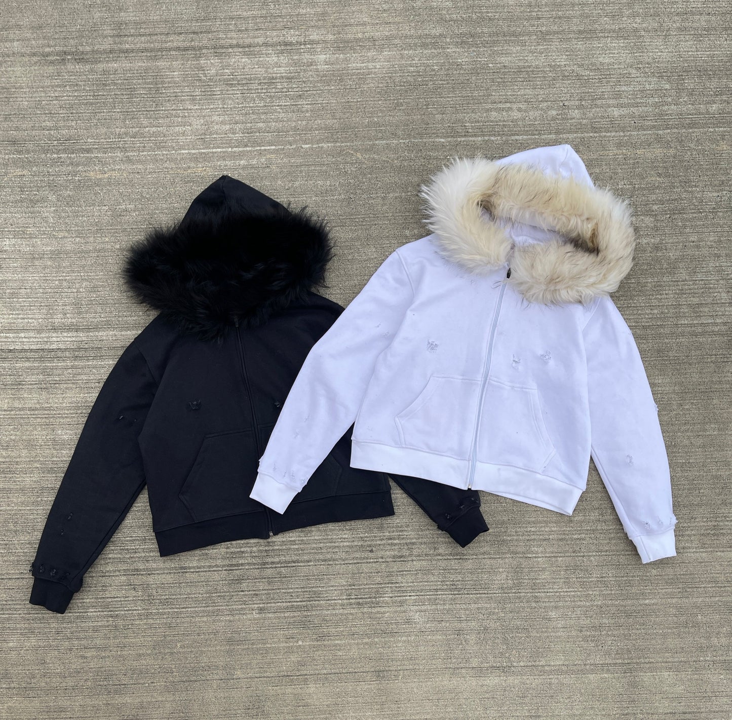 Premade (BLACK) Eskimo Fur Hoodies